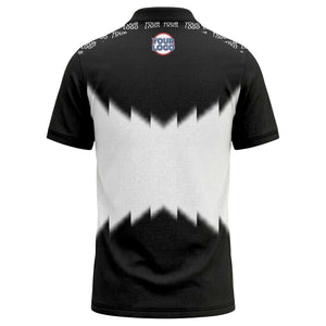 zigzag gradient custom logo polo shirt for men