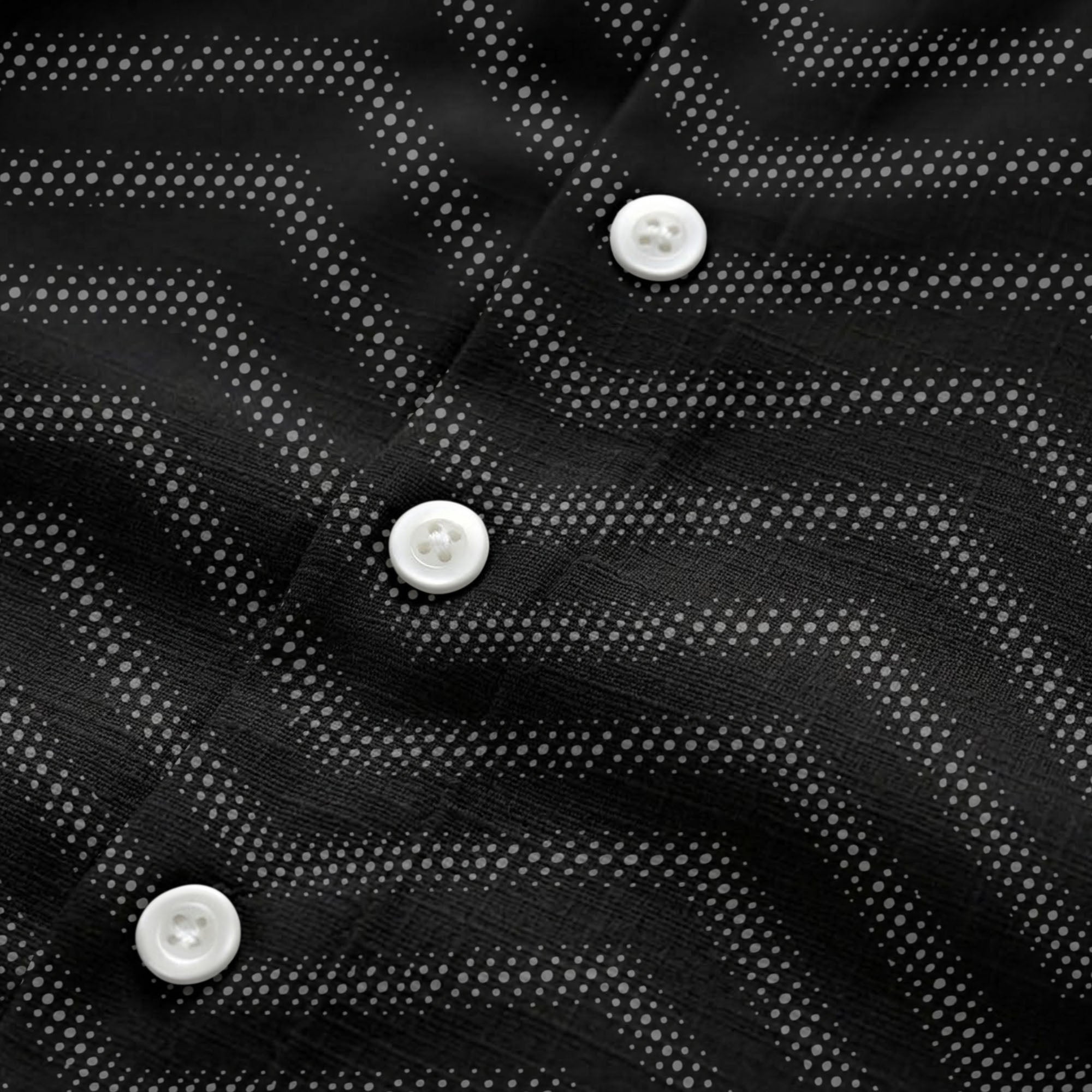 bold zigzag dots geometric black white hawaiian shirt