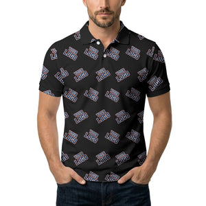 repeating custom logo illustration polo shirt for personalized hawaiian style