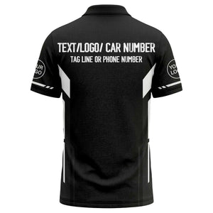 customizable team name geometric stripes polo shirt for men