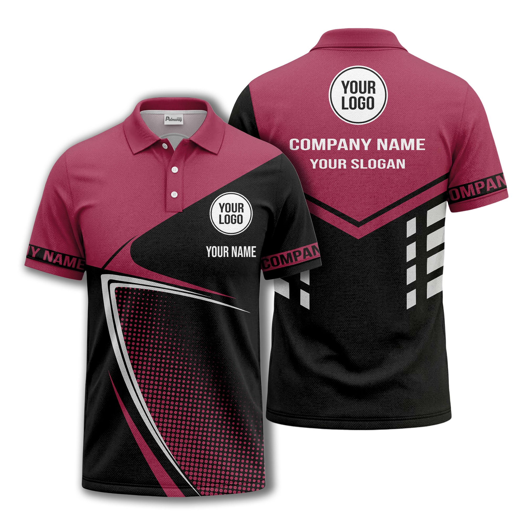 diagonal stripe dot geometric polo shirt for men
