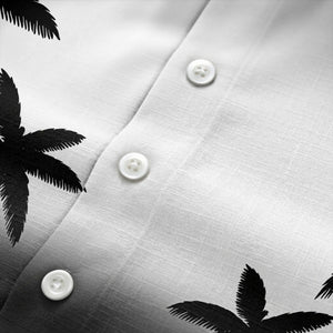monochrome palm tree gradient silhouette hawaiian shirt for men