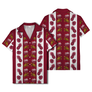 sea turtles & pineapple hibiscus striped hawaiian shirt