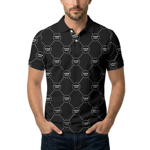 white circles custom logo placement polo shirt for corporate professionals