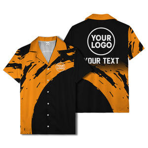 abstract paint splash modern art hawaiian shirt for men