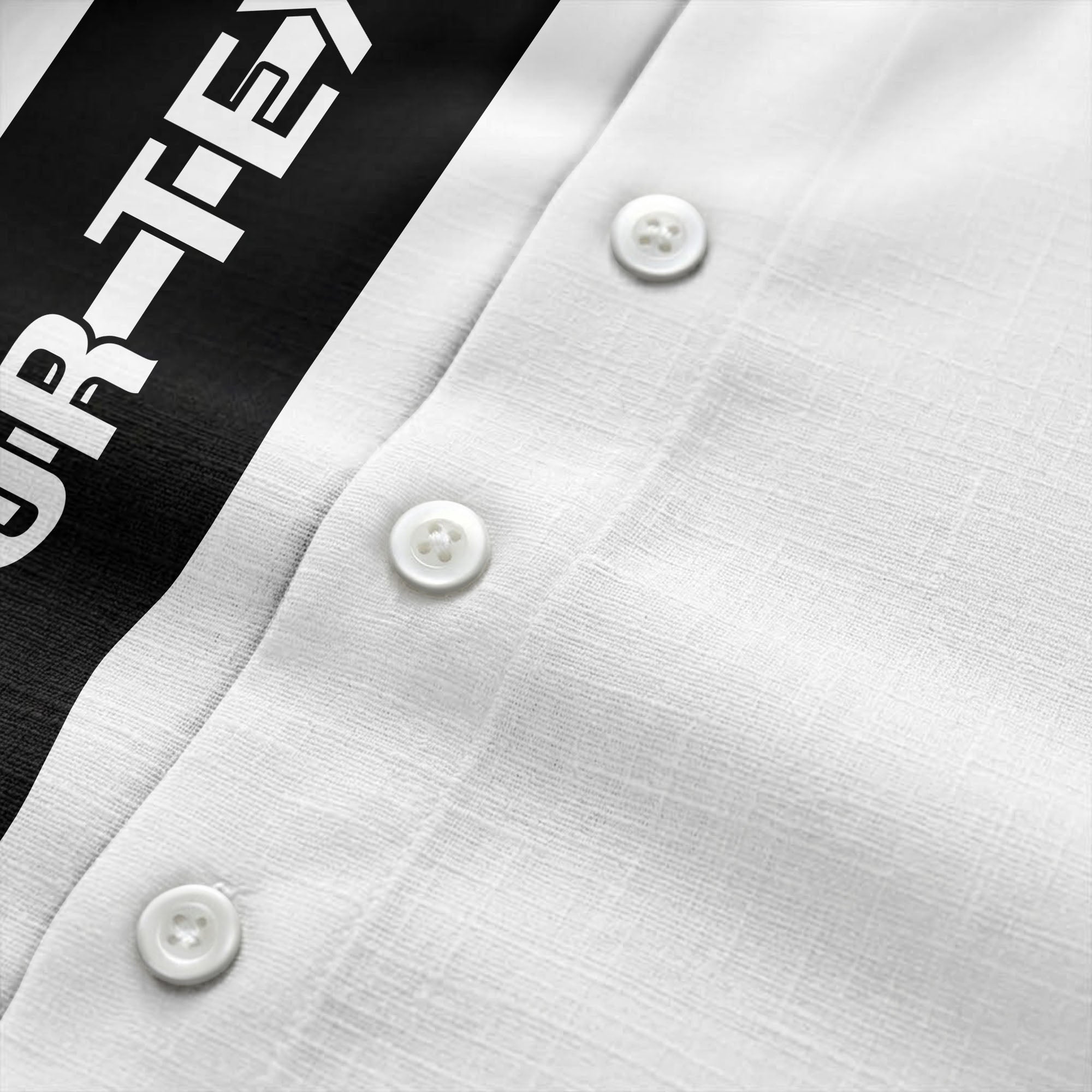 bold vertical stripe custom logo hawaiian shirt for men