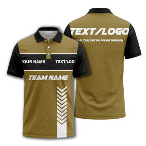 customizable team name chevron stripe polo shirt for men