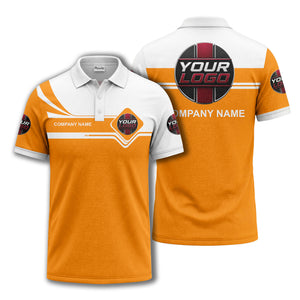 diamond stripe custom logo corporate polo shirt