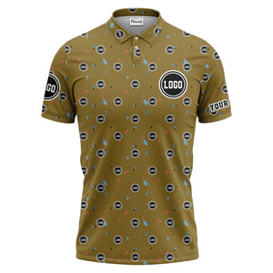 custom multi color golf sports custom logo polo shirt with team event tournament style hawaiian shirt