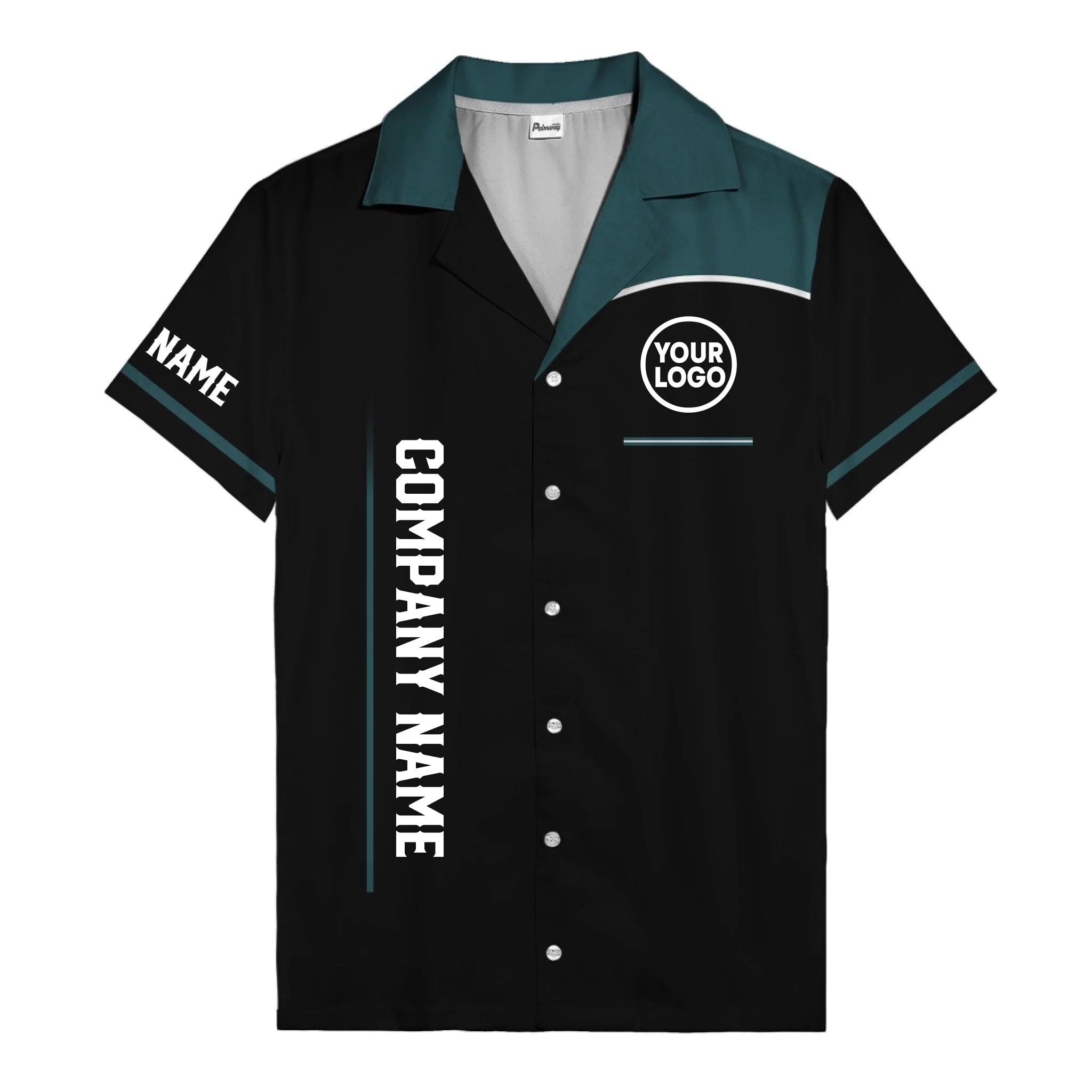 01_live-preview-green-stripe-logo-grid-corporate-uniform-hawaiian-shirt-for-men