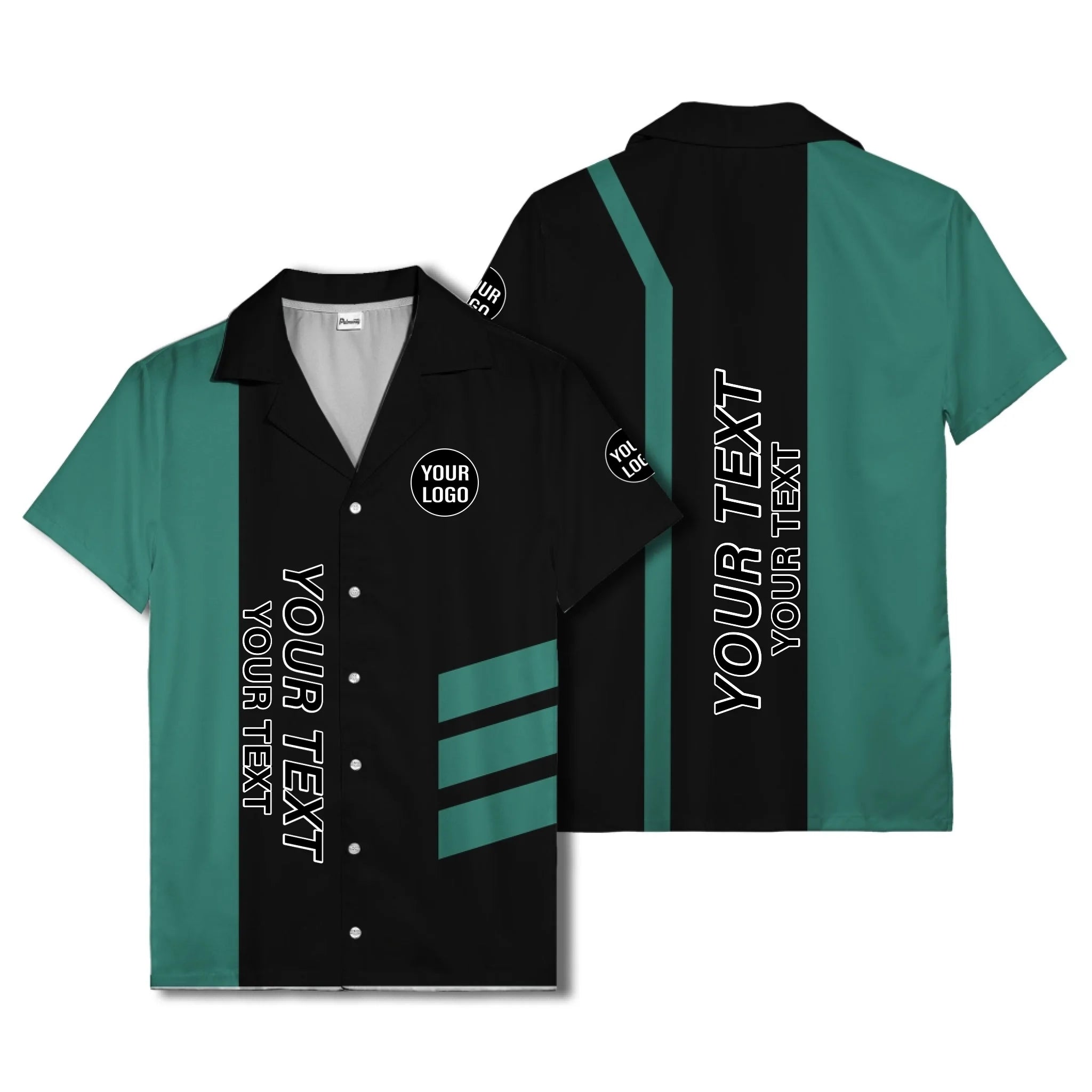 03_live-preview-blue-stripe-logo-custom-hawaiian-shirt-for-men
