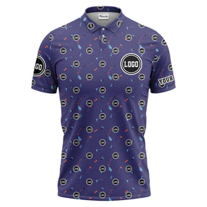 custom multi color golf sports custom logo polo shirt with team event tournament style hawaiian shirt